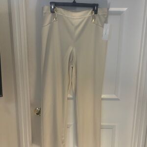Calvin Klein Cream Straight Leg Pants